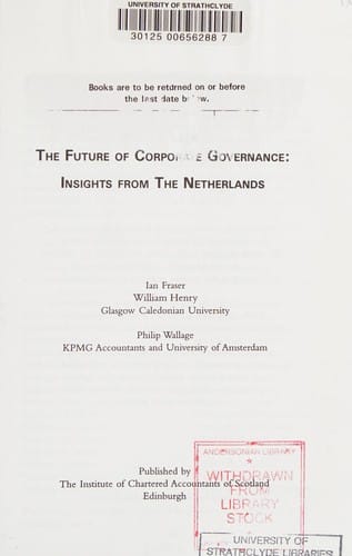 The Future of Corporate Governance