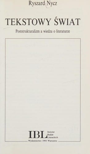 Tekstowy świat