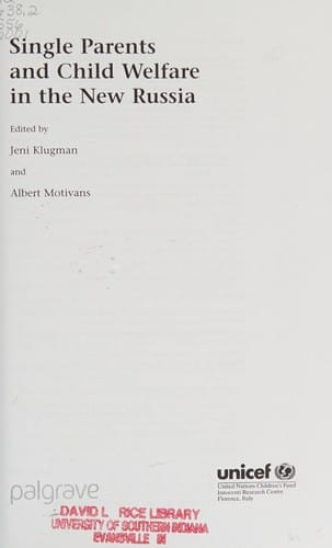 Single parents and child welfare in the new Russia