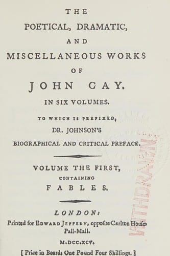 The poetical, dramatic, and miscellaneous works of John Gay