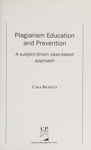 Plagiarism education and prevention