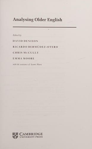 Analysing older English