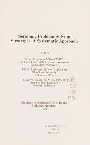 Serologic Problem-Solving Strategies