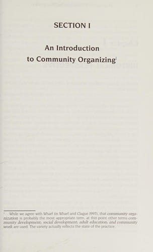 Pragmatics of community organization