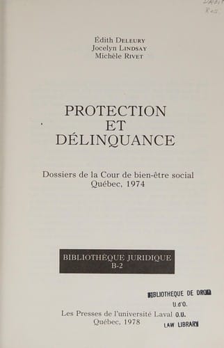 Protection et délinquance