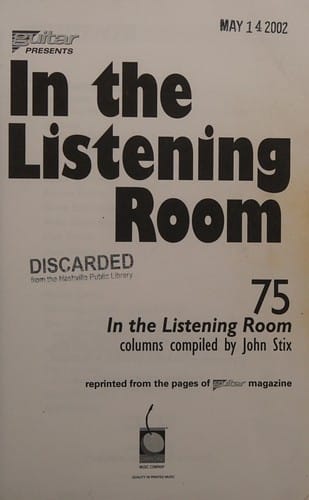 In the listening room
