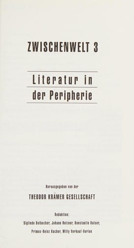 Literatur in der Peripherie