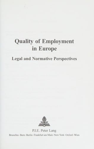 Quality of employment in Europe