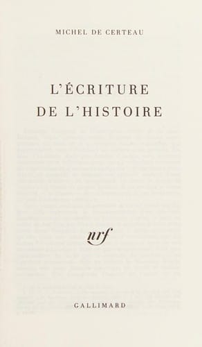 L' écriture de l'histoire