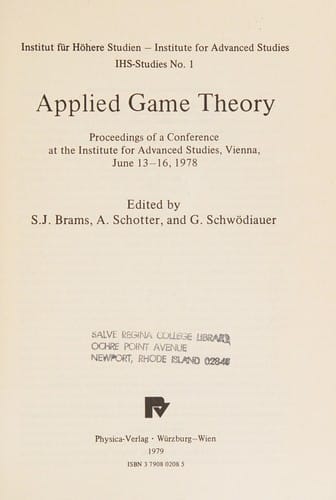 Applied game theory