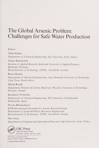 The global arsenic problem