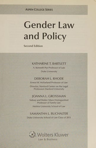 Gender law and policy