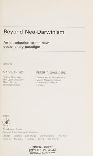 Beyond neo-Darwinism