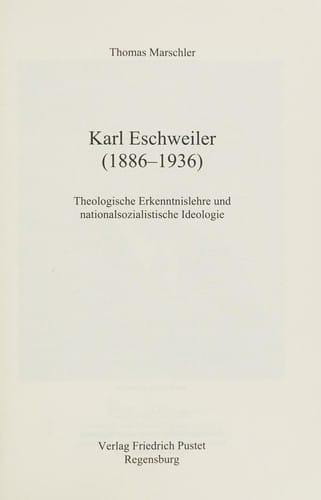 Karl Eschweiler (1886-1936)