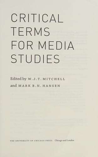 Critical terms for media studies