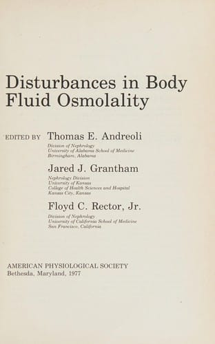 Disturbances in body fluid osmolality