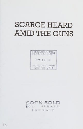 Scarce heard amid the guns