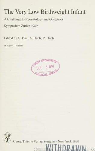 The Very low birthweight infant