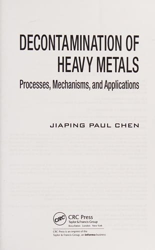 Decontamination of heavy metals