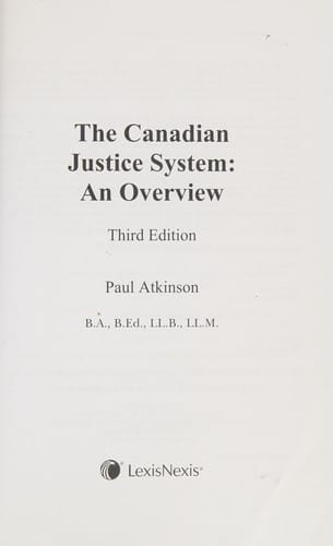 The Canadian justice system