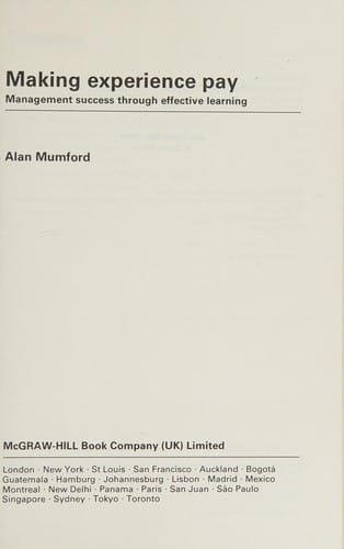 Making experience pay