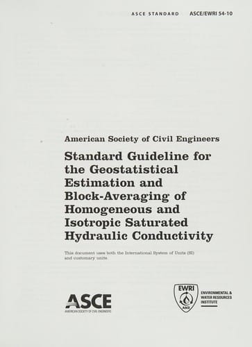 Standard guideline for the geostatistical estimation and block-averaging of homogeneous and isotropic saturated hydraulic conductivity