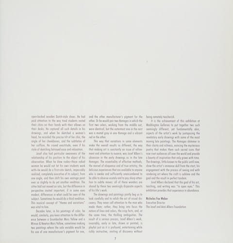 Josef Albers, works on paper and paintings