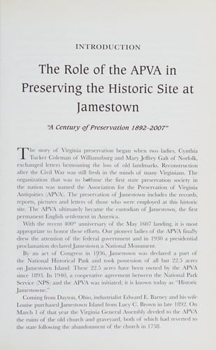 Remembering Jamestown, Virginia