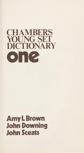 Chambers young set dictionaries