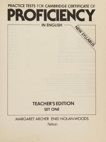 Practice tests for Cambridge Certificate of Proficiency in English