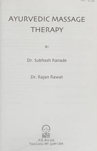 Ayurvedic massage therapy
