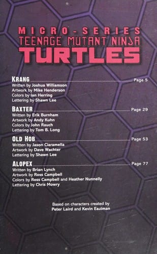 Teenage Mutant Ninja Turtles villains micro-series