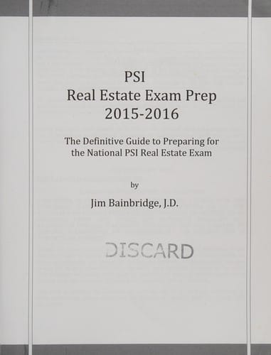 PSI real estate exam prep 2015-2016