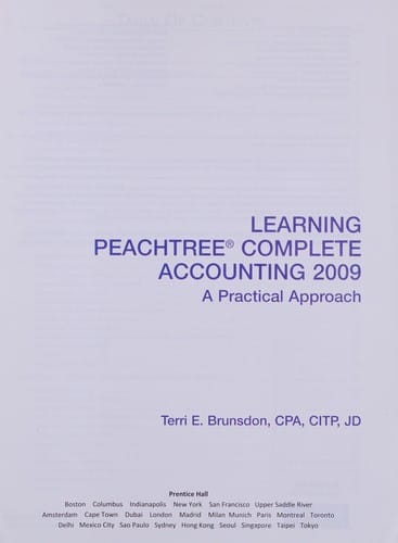 Learning Peachtree Complete Accounting 2009