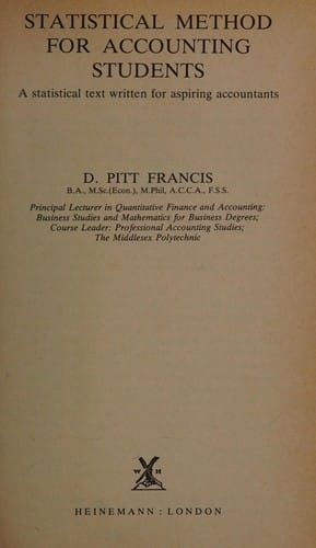 Statistical method for accounting students