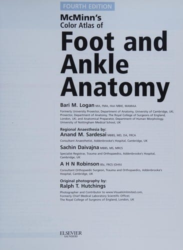 McMinn's Color atlas of foot and ankle anatomy