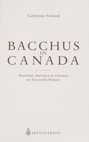 Bacchus en Canada
