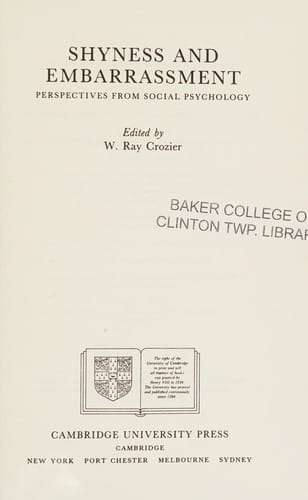 Shyness and embarrassment