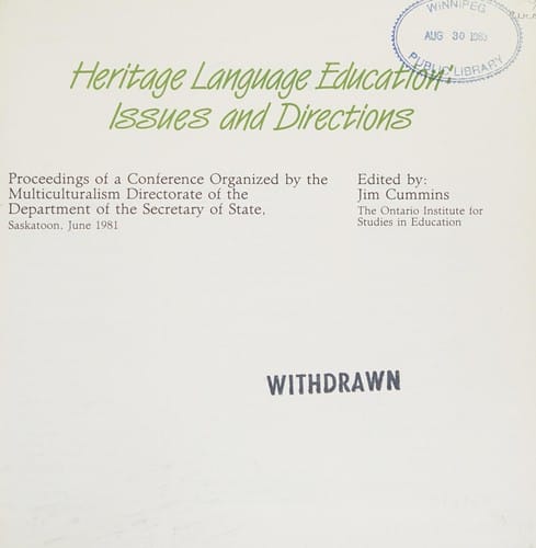 Heritage language education