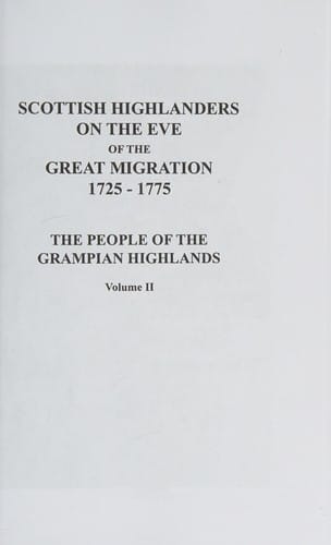 Scottish Highlanders on the eve of the great migration, 1725-1775