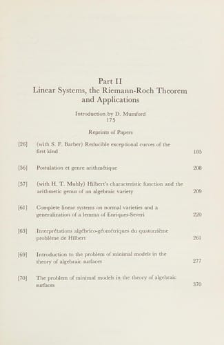 Collected papers (of) Oscar Zariski