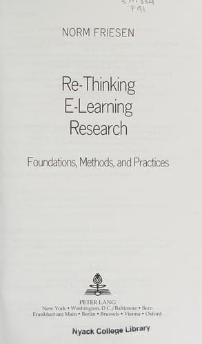 Re-thinking e-learning research