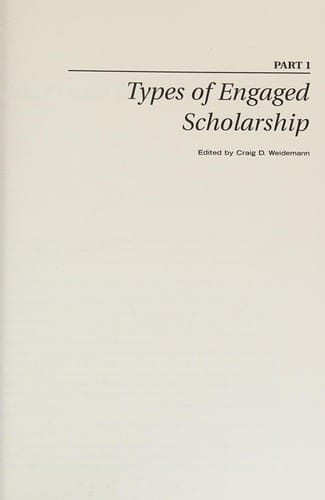 Handbook of engaged scholarship