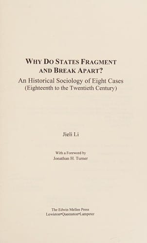 Why do states fragment and break apart?