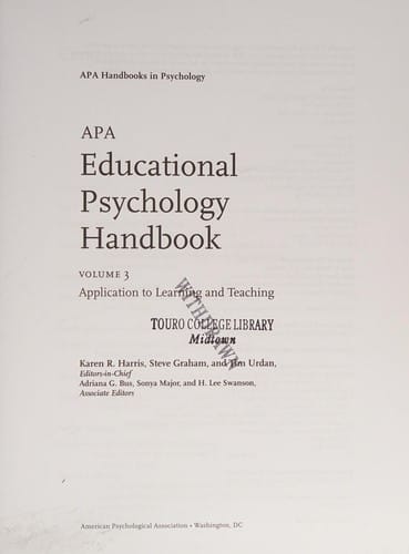 APA educational psychology handbook