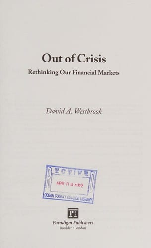 Out of crisis