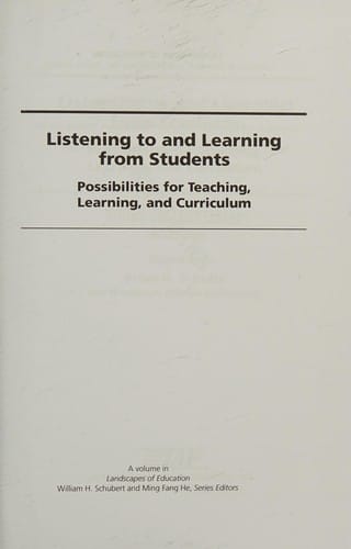 Listening to and learning from students