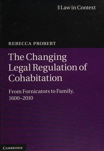 The changing legal regulation of cohabitation