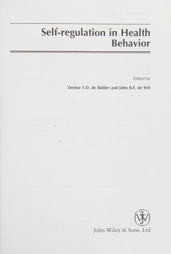 Self-regulation in health behavior