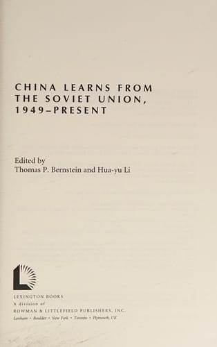 China learns from the Soviet Union, 1949-present